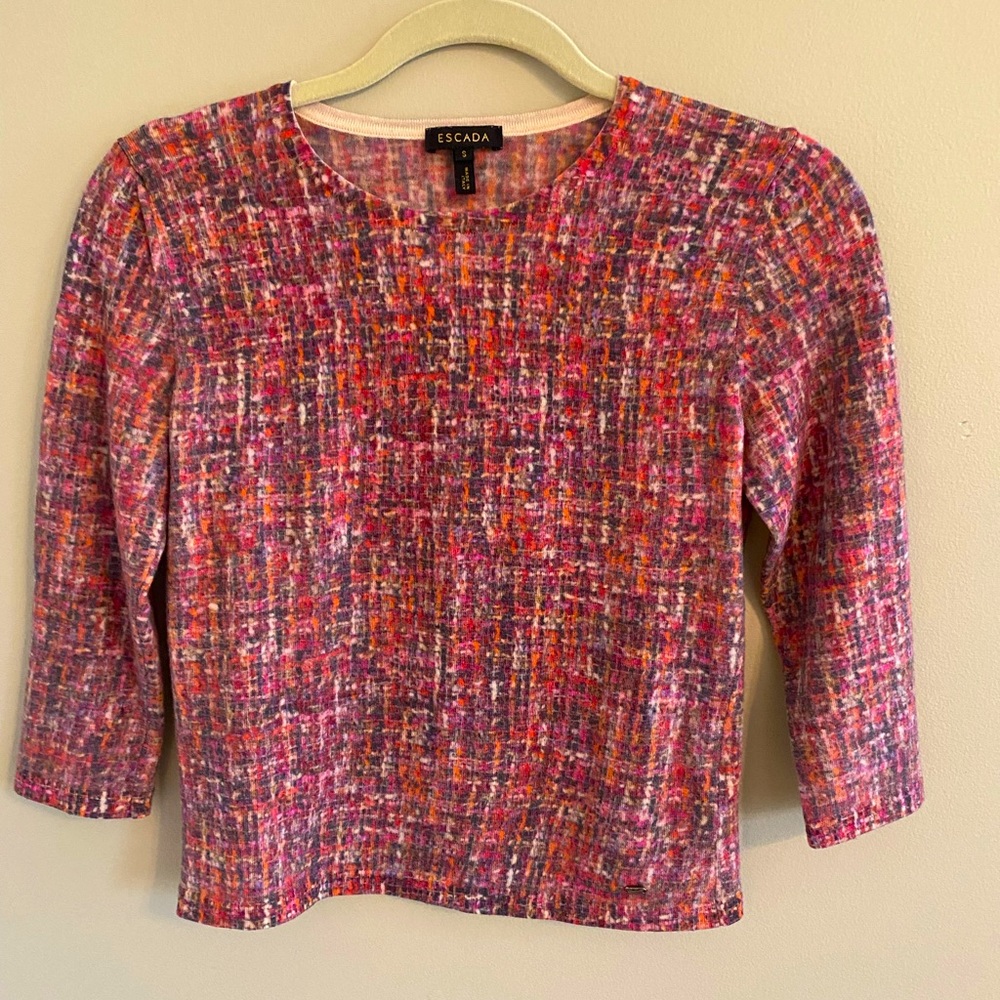 Escada wool 3/4 length Crewneck top